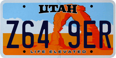 UT license plate Z649ER
