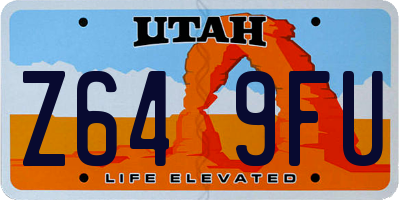 UT license plate Z649FU