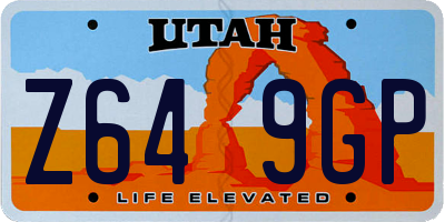 UT license plate Z649GP