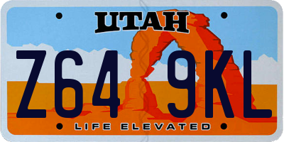 UT license plate Z649KL