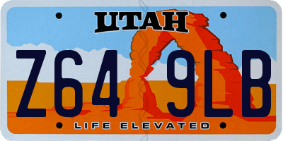 UT license plate Z649LB