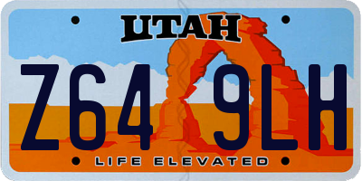 UT license plate Z649LH