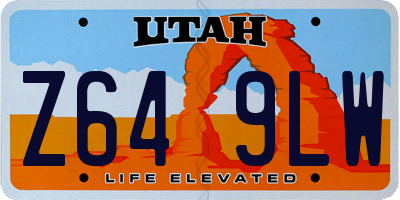 UT license plate Z649LW