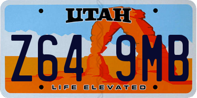 UT license plate Z649MB