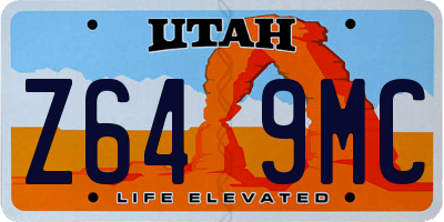 UT license plate Z649MC