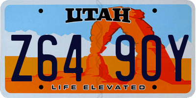 UT license plate Z649OY