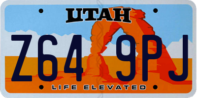 UT license plate Z649PJ