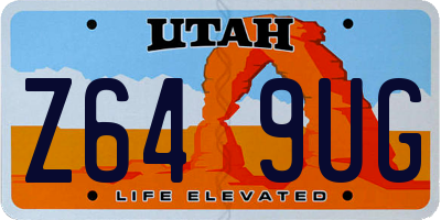 UT license plate Z649UG