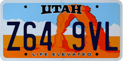 UT license plate Z649VL
