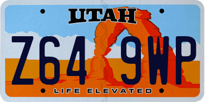 UT license plate Z649WP