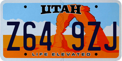 UT license plate Z649ZJ