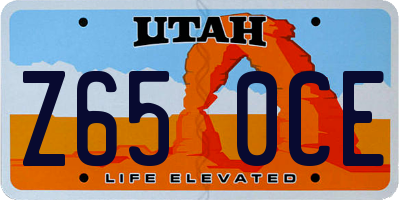 UT license plate Z650CE