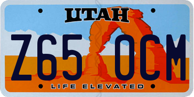 UT license plate Z650CM