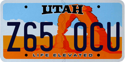 UT license plate Z650CU