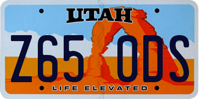 UT license plate Z650DS