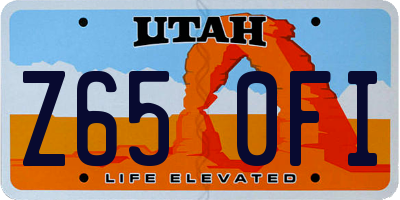 UT license plate Z650FI