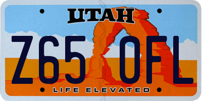 UT license plate Z650FL