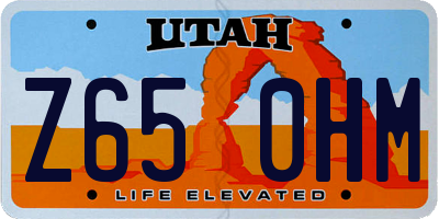 UT license plate Z650HM