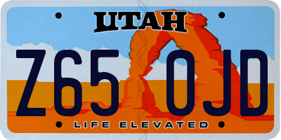 UT license plate Z650JD