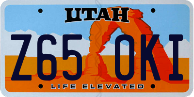 UT license plate Z650KI