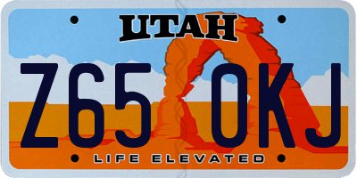 UT license plate Z650KJ