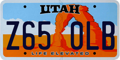 UT license plate Z650LB