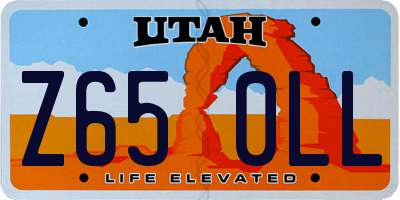 UT license plate Z650LL