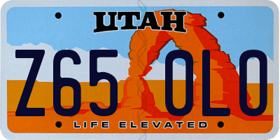 UT license plate Z650LO