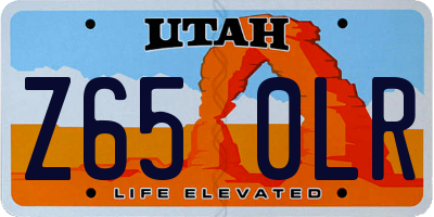 UT license plate Z650LR