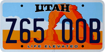 UT license plate Z650OB