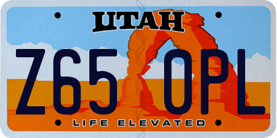 UT license plate Z650PL
