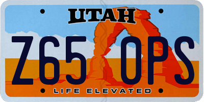 UT license plate Z650PS