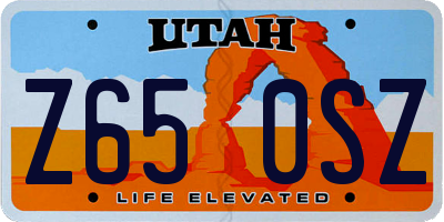 UT license plate Z650SZ