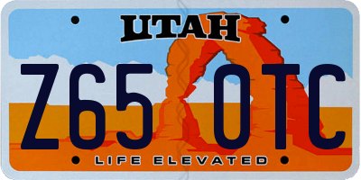 UT license plate Z650TC