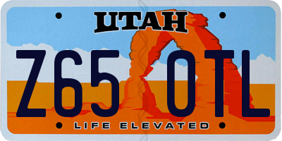 UT license plate Z650TL