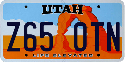 UT license plate Z650TN