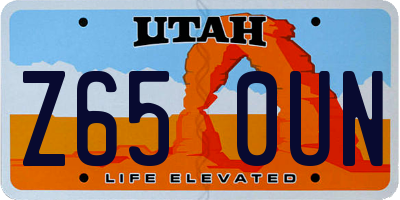 UT license plate Z650UN