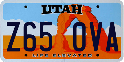 UT license plate Z650VA