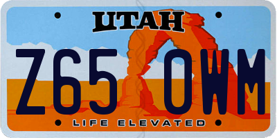 UT license plate Z650WM