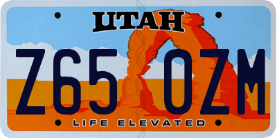 UT license plate Z650ZM