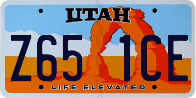 UT license plate Z651CE