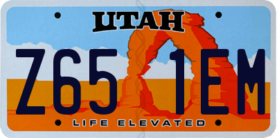UT license plate Z651EM