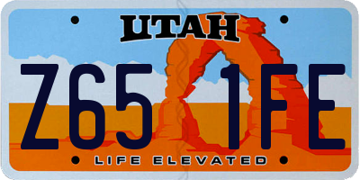 UT license plate Z651FE