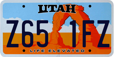 UT license plate Z651FZ