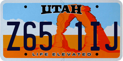 UT license plate Z651IJ