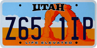 UT license plate Z651IP