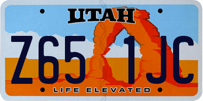 UT license plate Z651JC