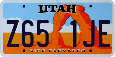 UT license plate Z651JE