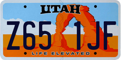 UT license plate Z651JF