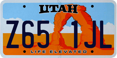 UT license plate Z651JL
